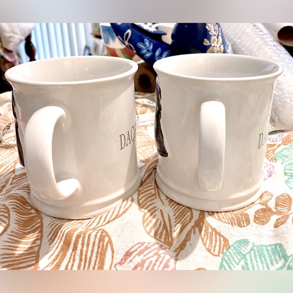 2 Vintage Dachshund Mugs with bas relief ceramic Short Hair Black&Tan Dachshunds - Picture 6 of 12